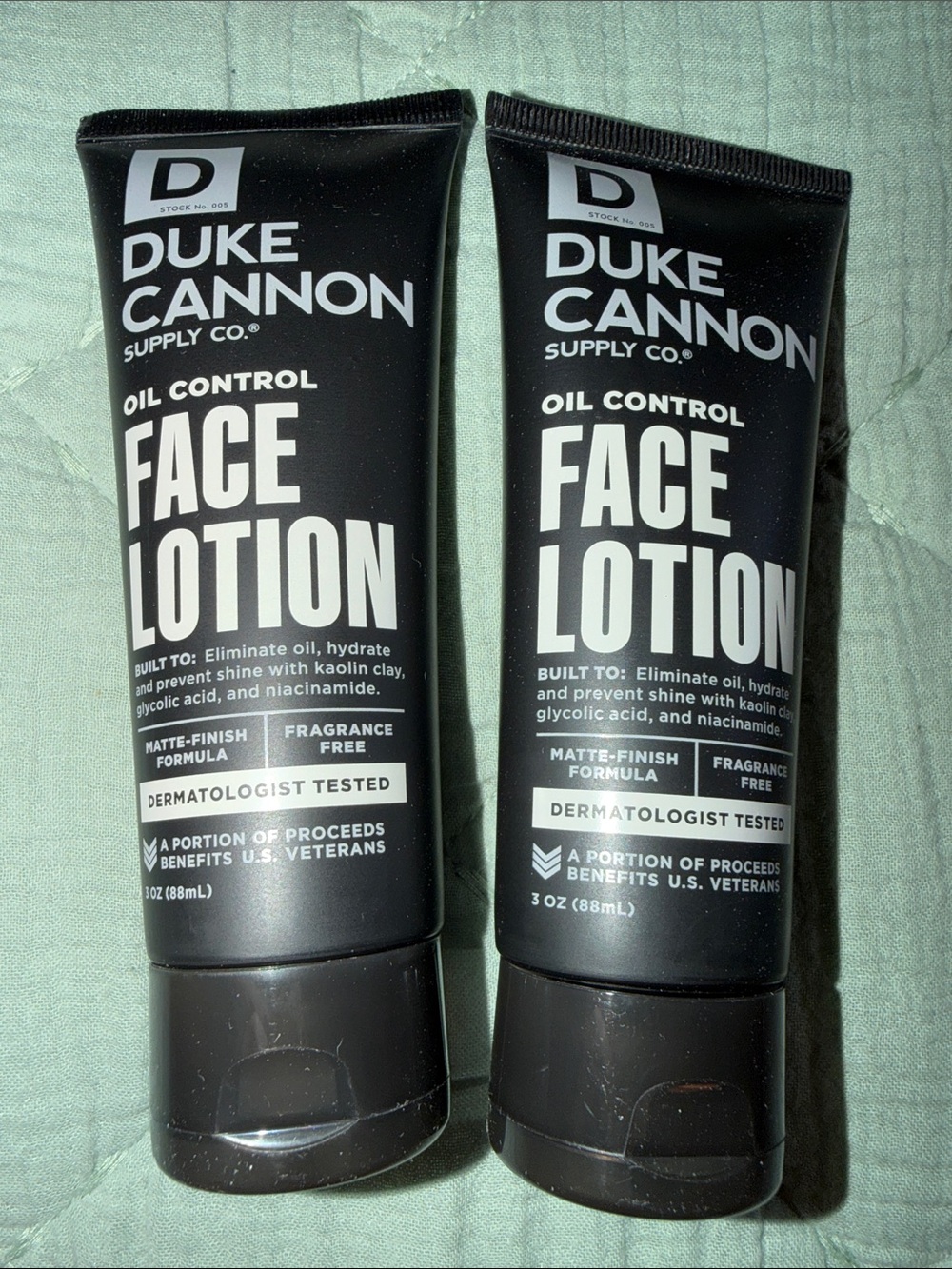 Duke Cannon Oil Control Face Lotion 2 Pack RV:$30